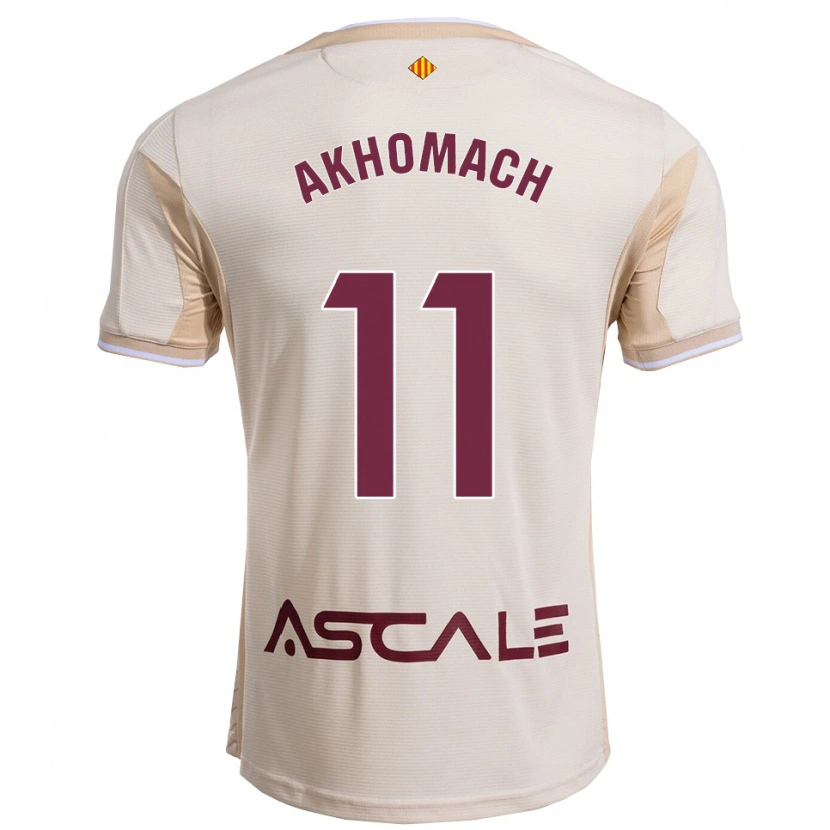 Danxen Męski Ilias Akhomach #11 Złamana Biel-Bordowy Wyjazdowa Koszulka 2025/26 Koszulki Klubowe