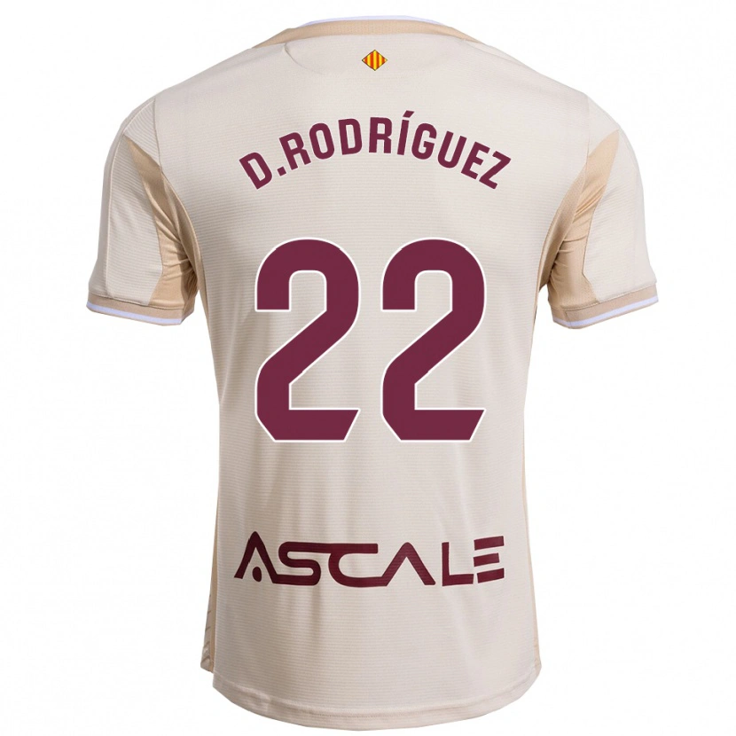 Danxen Męski Daniel Rodríguez #22 Złamana Biel-Bordowy Wyjazdowa Koszulka 2025/26 Koszulki Klubowe