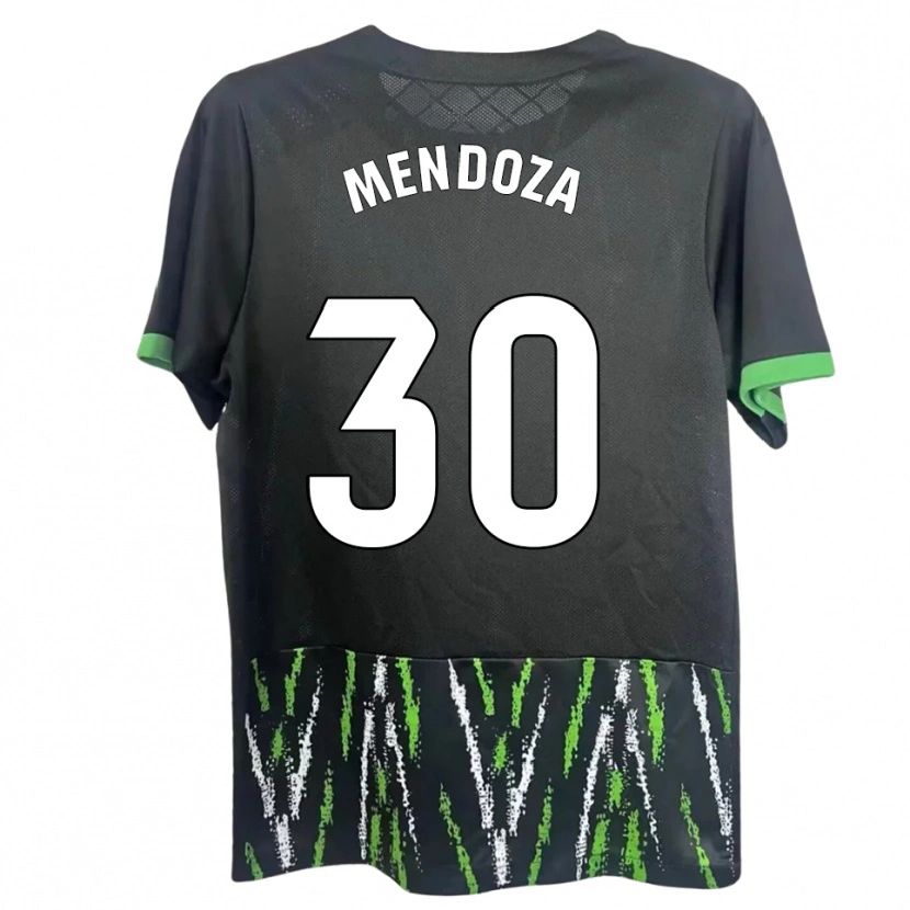 Danxen Męski Rodrigo Mendoza #30 Czarno-Zielony Wyjazdowa Koszulka 2025/26 Koszulki Klubowe