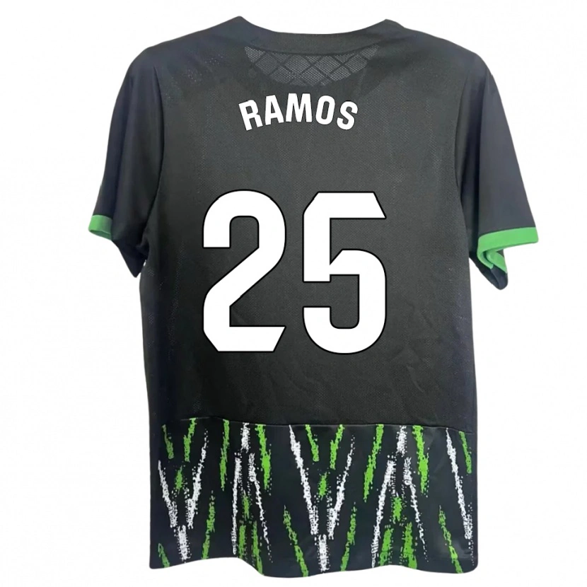 Danxen Męski Alejandro Ramos #25 Czarno-Zielony Wyjazdowa Koszulka 2025/26 Koszulki Klubowe