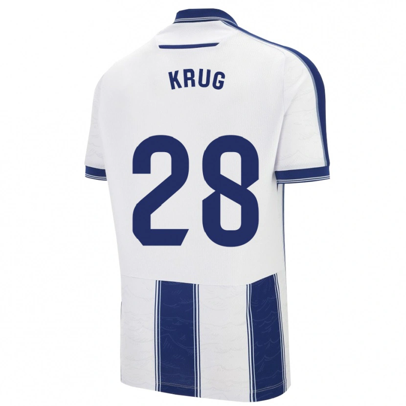 Danxen Męski Martín Krug #28 Granatowo-Biały Wyjazdowa Koszulka 2025/26 Koszulki Klubowe
