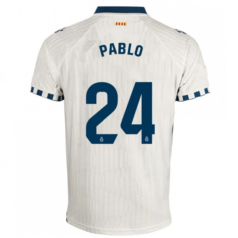 Danxen Męski Pablo Ramón #24 Biało-Niebieski Wyjazdowa Koszulka 2025/26 Koszulki Klubowe