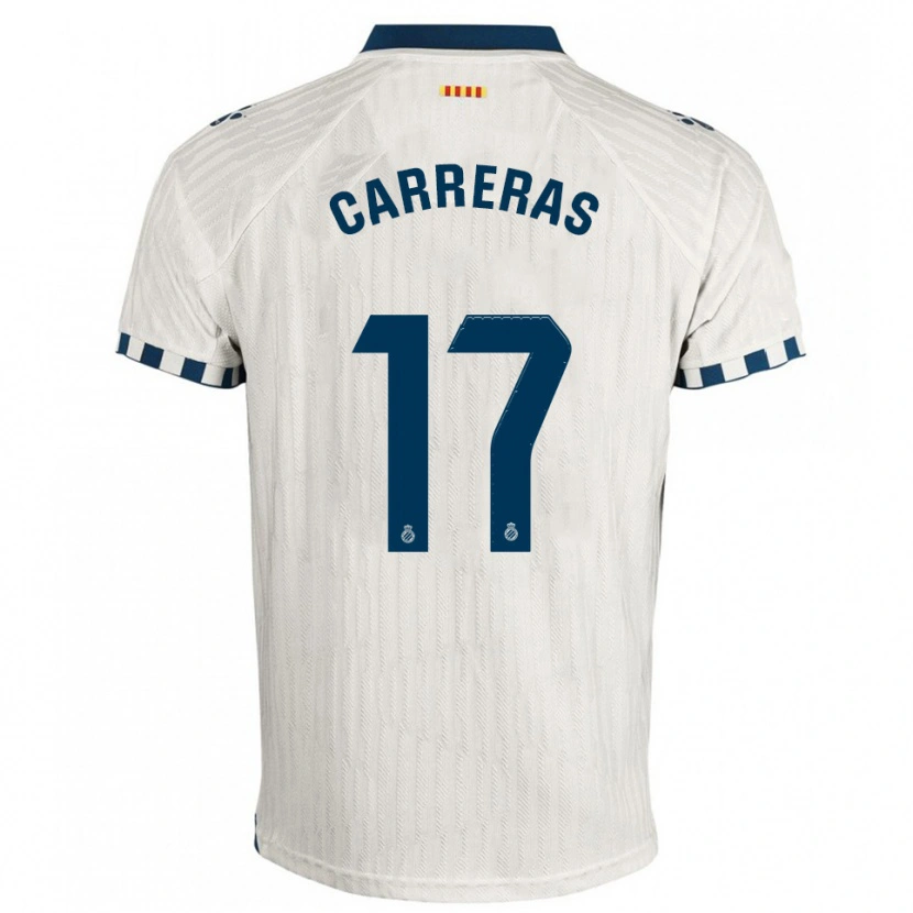 Danxen Męski Jofre Carreras #17 Biało-Niebieski Wyjazdowa Koszulka 2025/26 Koszulki Klubowe