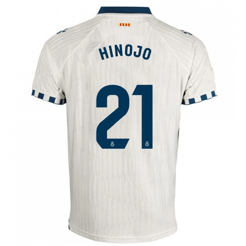 Danxen Męski Roger Hinojo #21 Biało-Niebieski Wyjazdowa Koszulka 2025/26 Koszulki Klubowe