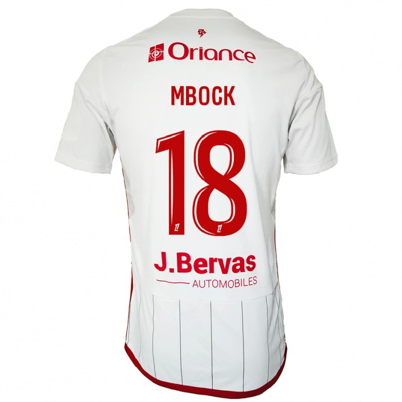 Danxen Męski Hianga'a Mbock #18 Biało-Czerwony Wyjazdowa Koszulka 2025/26 Koszulki Klubowe