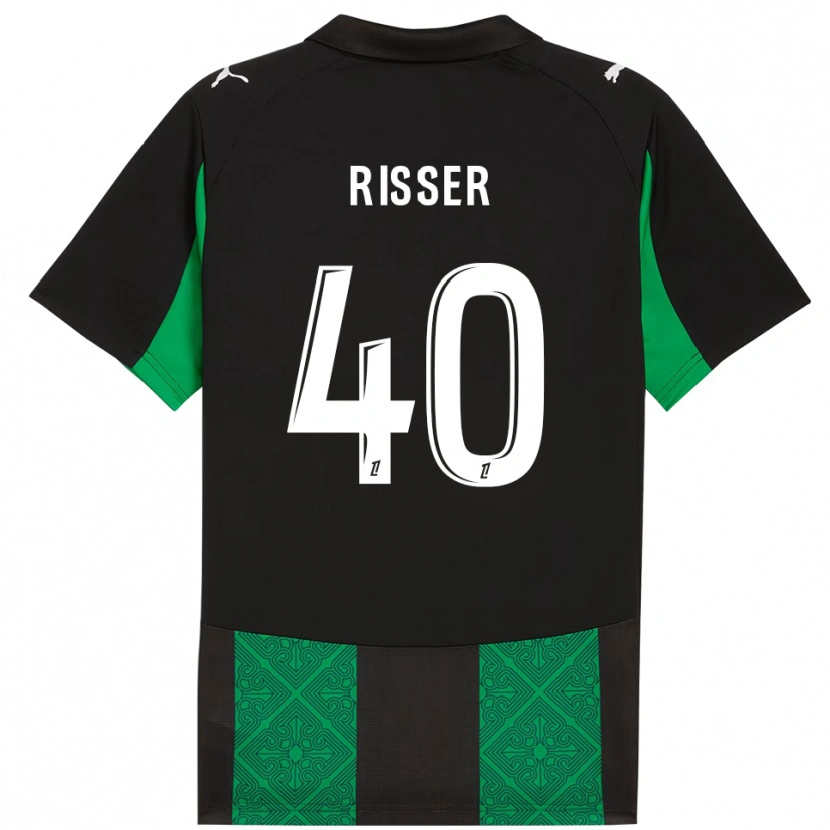 Danxen Męski Robin Risser #40 Czarno-Zielony Wyjazdowa Koszulka 2025/26 Koszulki Klubowe