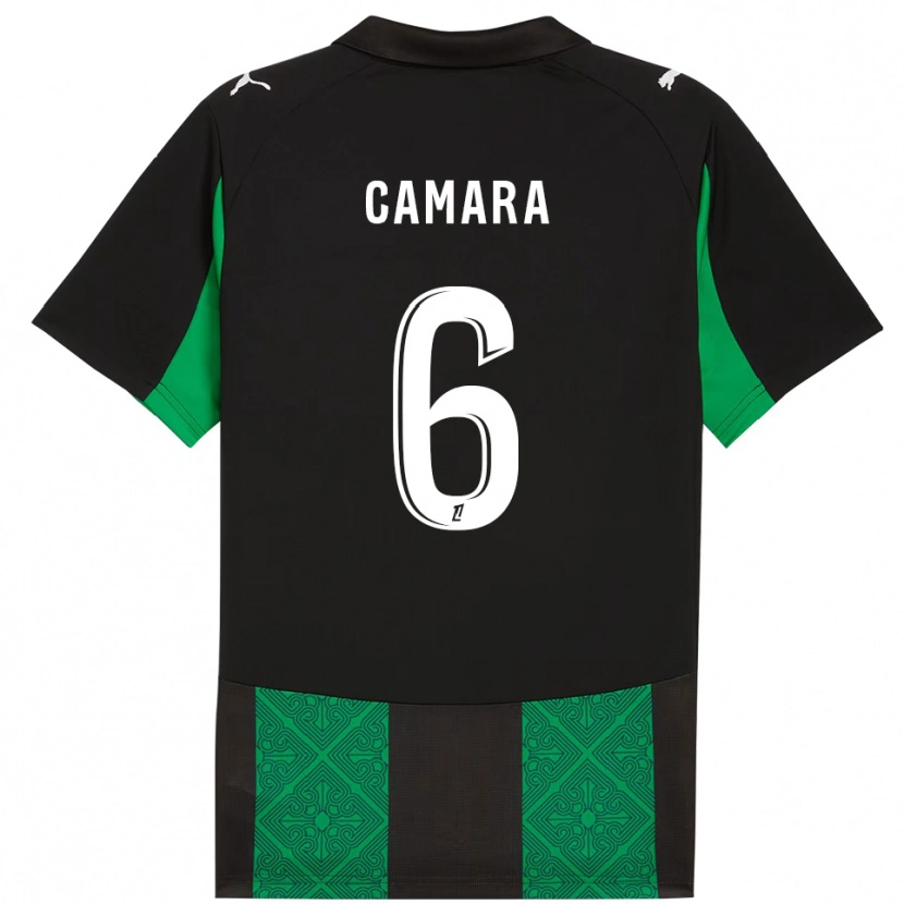 Danxen Męski Mamadou Camara #6 Czarno-Zielony Wyjazdowa Koszulka 2025/26 Koszulki Klubowe