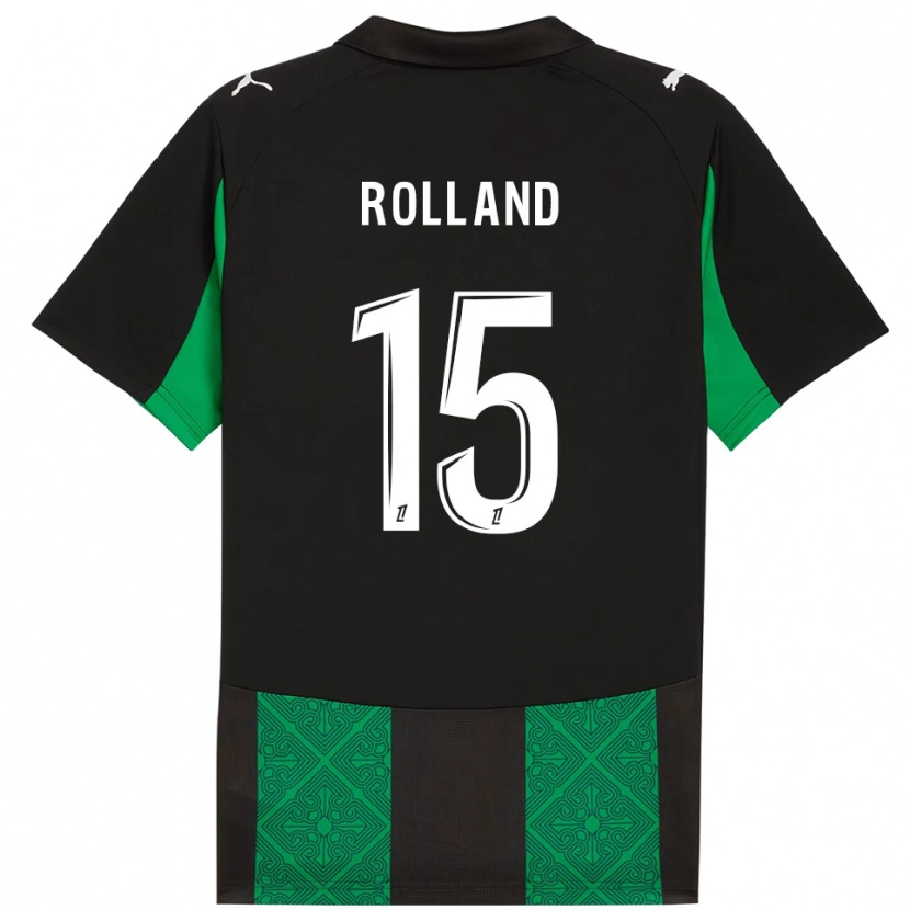Danxen Męski Paul Rolland #15 Czarno-Zielony Wyjazdowa Koszulka 2025/26 Koszulki Klubowe