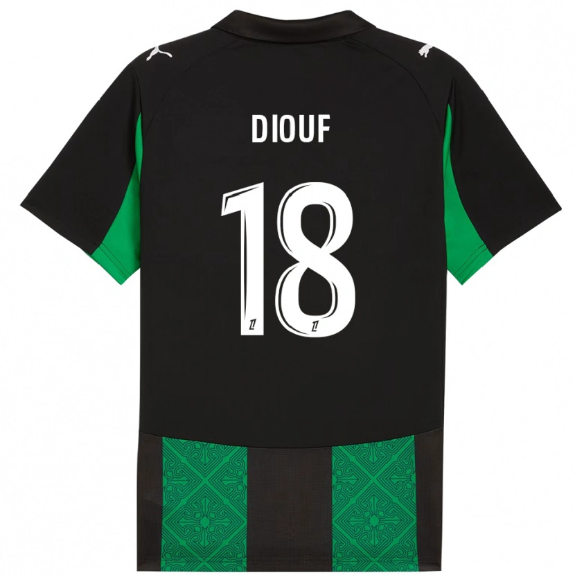 Danxen Męski Andy Diouf #18 Czarno-Zielony Wyjazdowa Koszulka 2025/26 Koszulki Klubowe