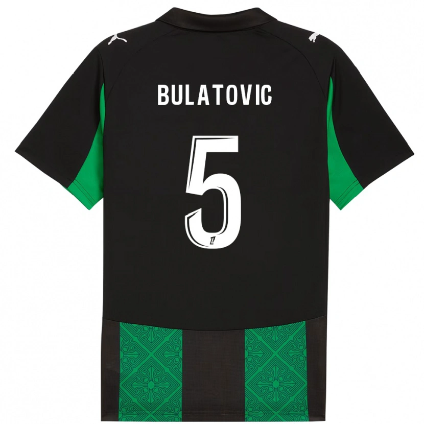 Danxen Męski Andrija Bulatovic #5 Czarno-Zielony Wyjazdowa Koszulka 2025/26 Koszulki Klubowe