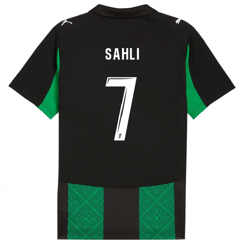 Danxen Męski Wael Sahli #7 Czarno-Zielony Wyjazdowa Koszulka 2025/26 Koszulki Klubowe