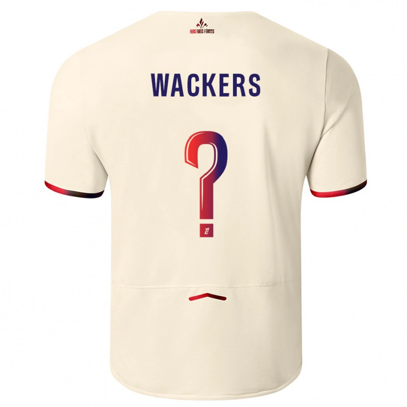 Danxen Męski Maxime Wackers #0 Złamana Biel-Czerwony Wyjazdowa Koszulka 2025/26 Koszulki Klubowe