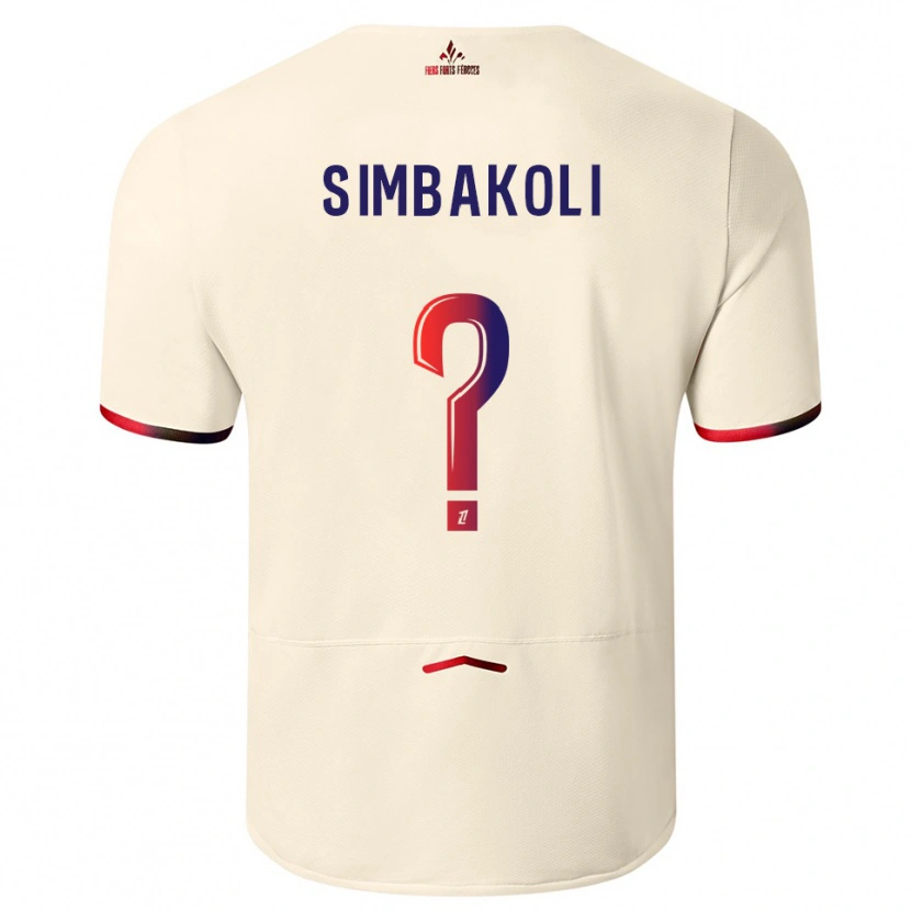 Danxen Męski Mamadou Simbakoli #0 Złamana Biel-Czerwony Wyjazdowa Koszulka 2025/26 Koszulki Klubowe
