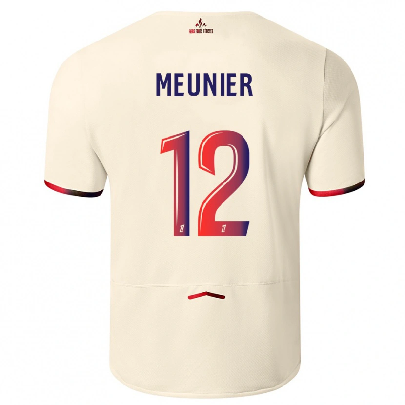Danxen Męski Thomas Meunier #12 Złamana Biel-Czerwony Wyjazdowa Koszulka 2025/26 Koszulki Klubowe