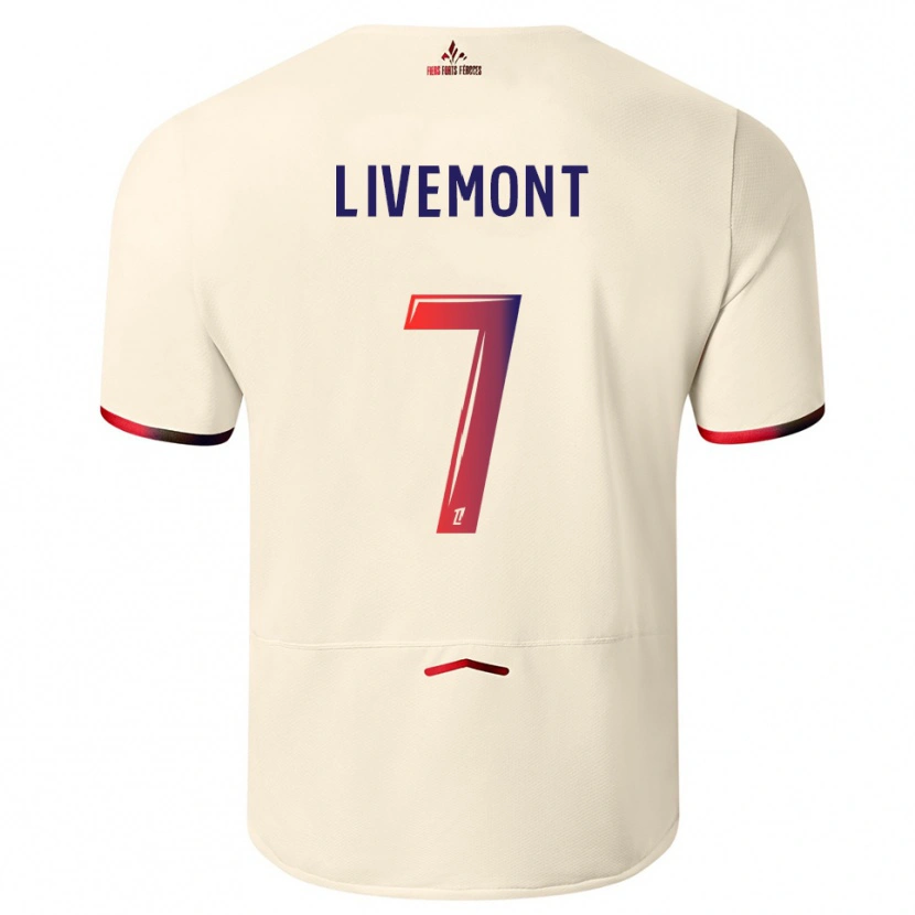 Danxen Męski Antoine Livemont #7 Złamana Biel-Czerwony Wyjazdowa Koszulka 2025/26 Koszulki Klubowe