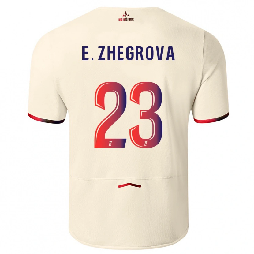 Danxen Męski Edon Zhegrova #23 Złamana Biel-Czerwony Wyjazdowa Koszulka 2025/26 Koszulki Klubowe