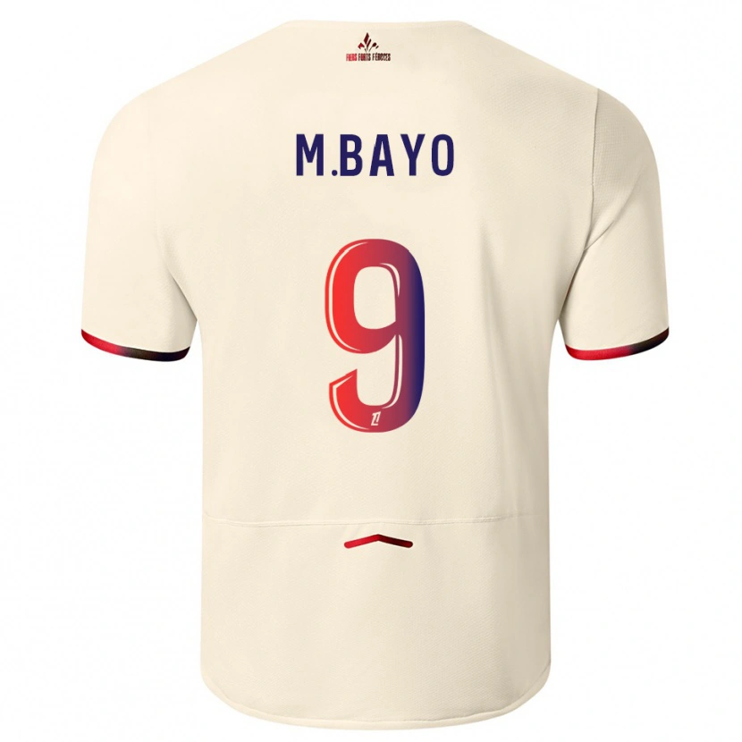Danxen Męski Mohamed Bayo #9 Złamana Biel-Czerwony Wyjazdowa Koszulka 2025/26 Koszulki Klubowe