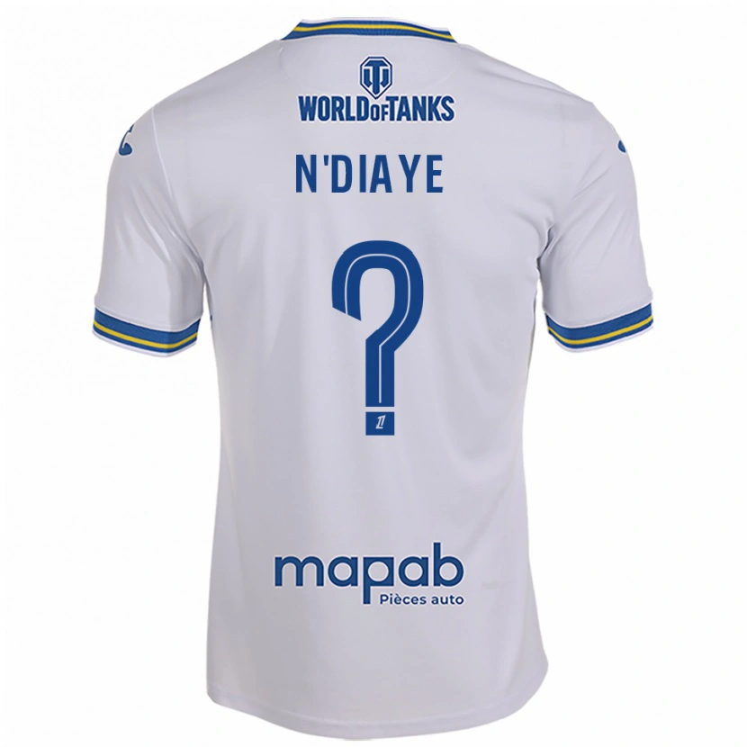 Danxen Męski Bassirou N'diaye #0 Biało-Błękitny Wyjazdowa Koszulka 2025/26 Koszulki Klubowe