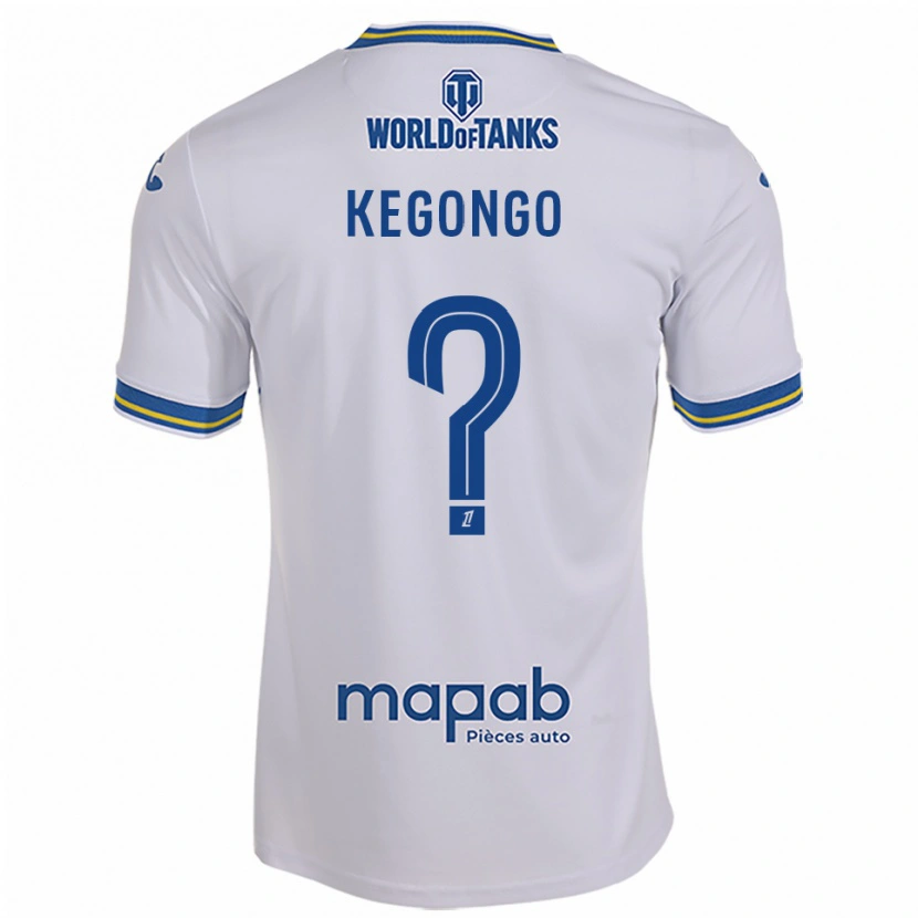 Danxen Męski Clarence Kegongo #0 Biało-Błękitny Wyjazdowa Koszulka 2025/26 Koszulki Klubowe