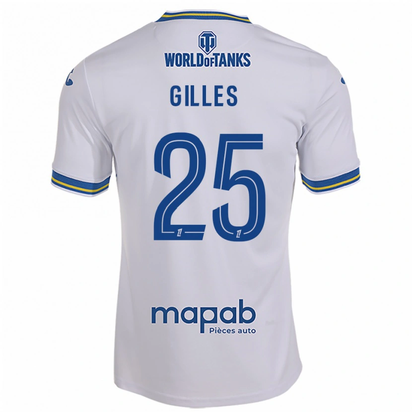 Danxen Męski Elodie Gilles #25 Biało-Błękitny Wyjazdowa Koszulka 2025/26 Koszulki Klubowe