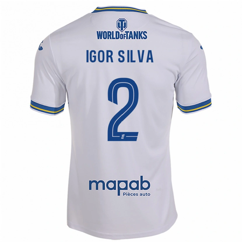 Danxen Męski Igor Silva #2 Biało-Błękitny Wyjazdowa Koszulka 2025/26 Koszulki Klubowe