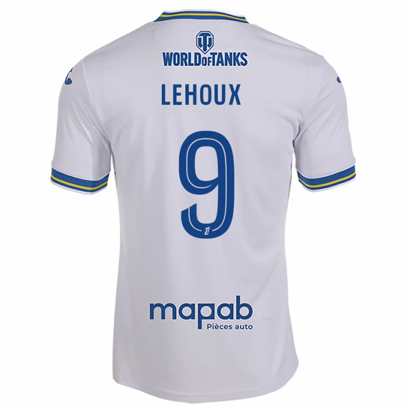 Danxen Męski Louise Lehoux #9 Biało-Błękitny Wyjazdowa Koszulka 2025/26 Koszulki Klubowe