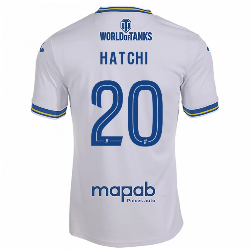 Danxen Męski Jérémy Hatchi #20 Biało-Błękitny Wyjazdowa Koszulka 2025/26 Koszulki Klubowe