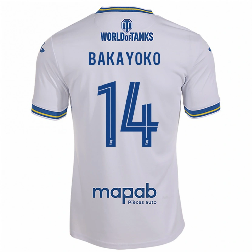 Danxen Męski Tiemoué Bakayoko #14 Biało-Błękitny Wyjazdowa Koszulka 2025/26 Koszulki Klubowe