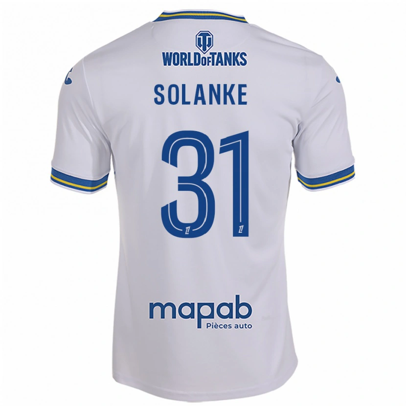 Danxen Męski Ade Solanke #31 Biało-Błękitny Wyjazdowa Koszulka 2025/26 Koszulki Klubowe