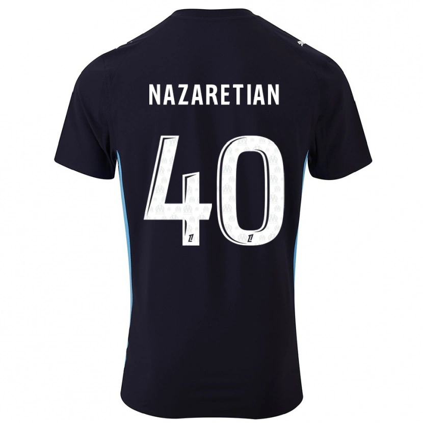 Danxen Męski Manuel Nazaretian #40 Czarno-Błękitny Wyjazdowa Koszulka 2025/26 Koszulki Klubowe