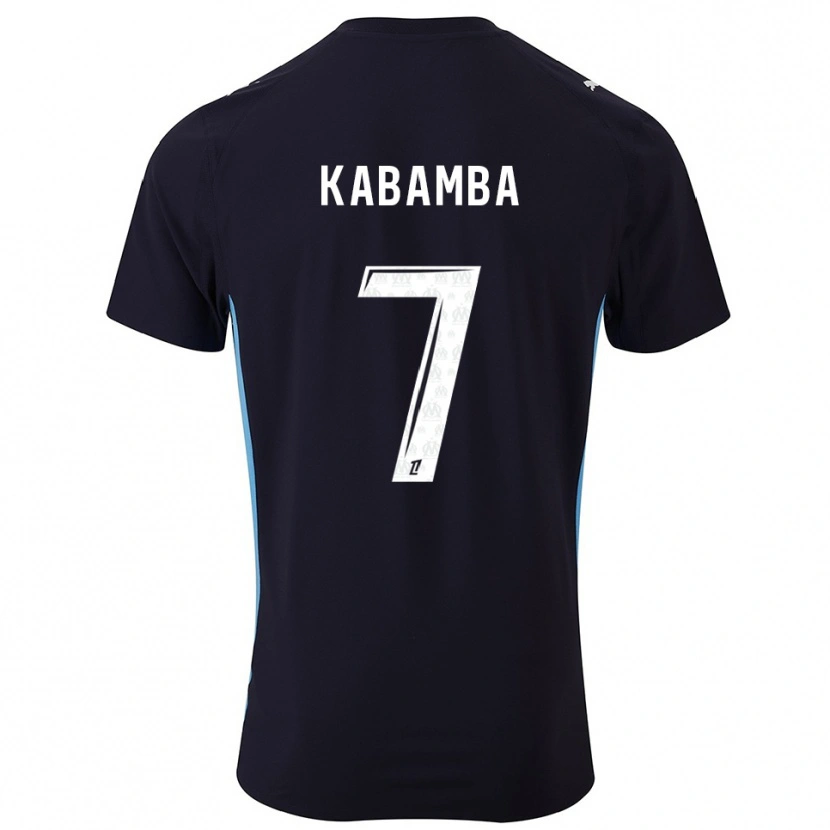 Danxen Męski Alexis Kabamba #7 Czarno-Błękitny Wyjazdowa Koszulka 2025/26 Koszulki Klubowe