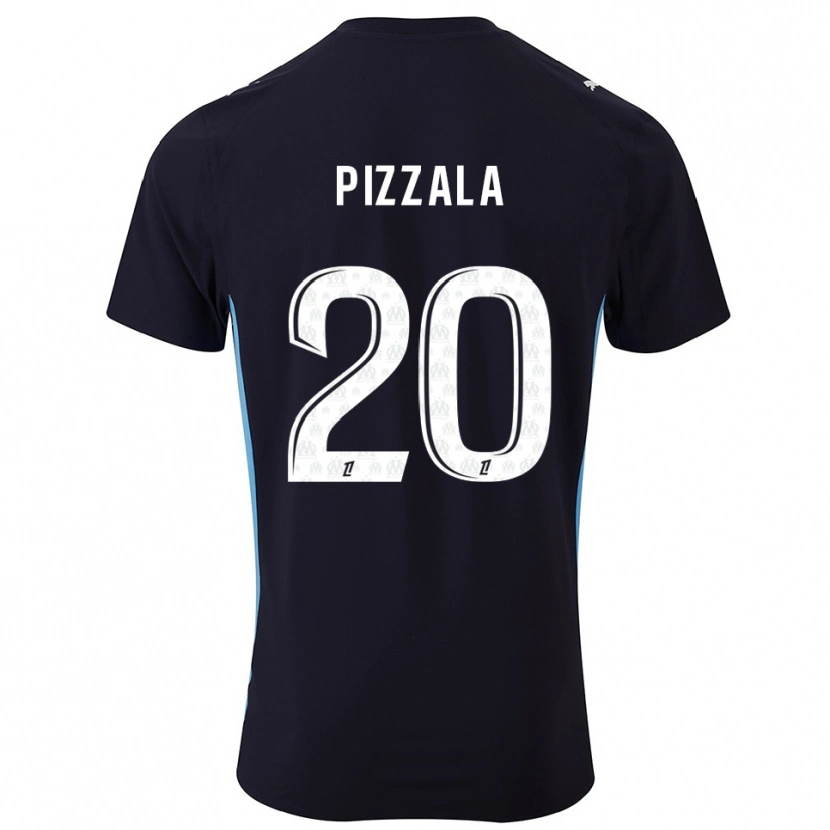 Danxen Męski Caroline Pizzala #20 Czarno-Błękitny Wyjazdowa Koszulka 2025/26 Koszulki Klubowe