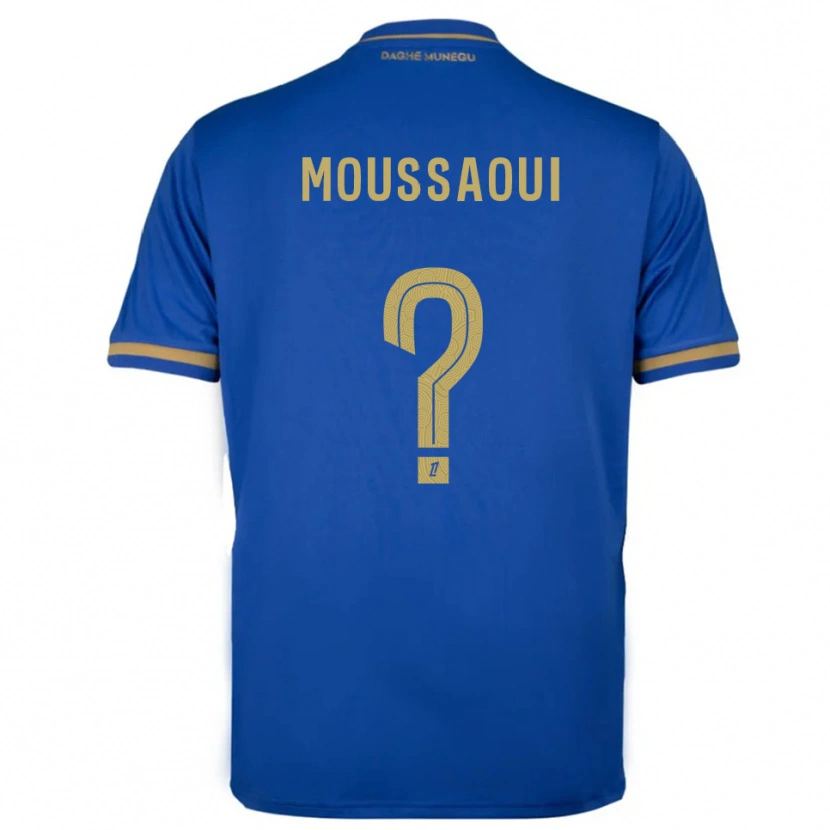 Danxen Męski Wassim Moussaoui #0 Niebiesko-Złoty Wyjazdowa Koszulka 2025/26 Koszulki Klubowe