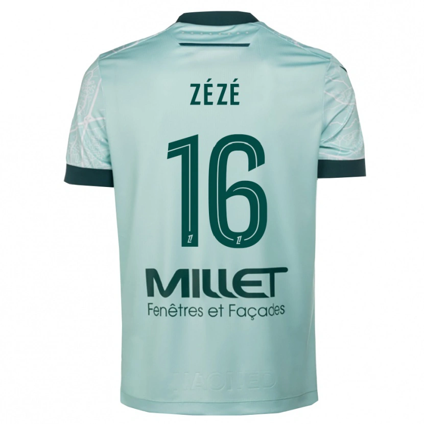 Danxen Męski Yanel Zézé #16 Zielono-Biały Wyjazdowa Koszulka 2025/26 Koszulki Klubowe