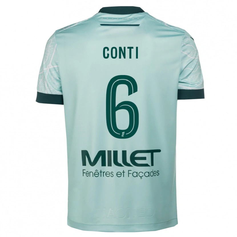 Danxen Męski Alexandre Conti #6 Zielono-Biały Wyjazdowa Koszulka 2025/26 Koszulki Klubowe