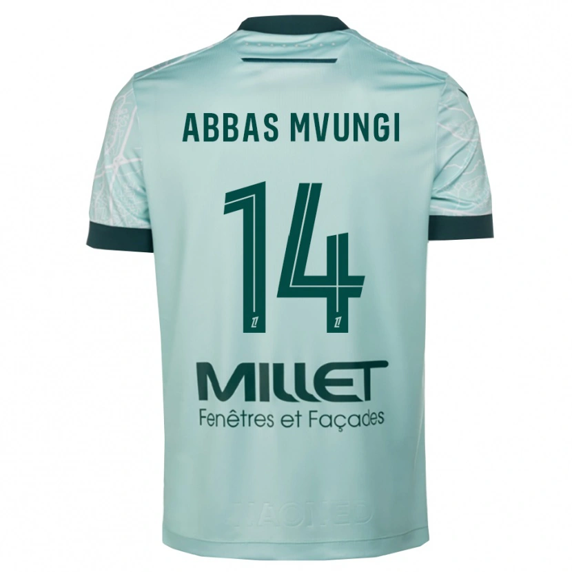 Danxen Męski Omar Abbas Mvungi #14 Zielono-Biały Wyjazdowa Koszulka 2025/26 Koszulki Klubowe