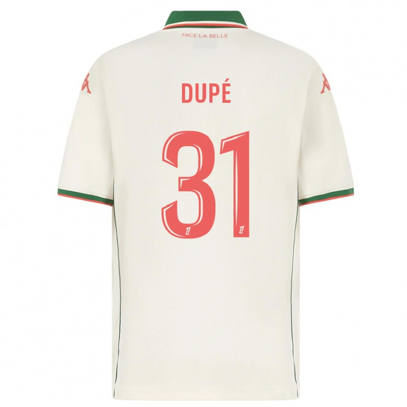 Danxen Męski Maxime Dupé #31 Biało-Zielony Wyjazdowa Koszulka 2025/26 Koszulki Klubowe