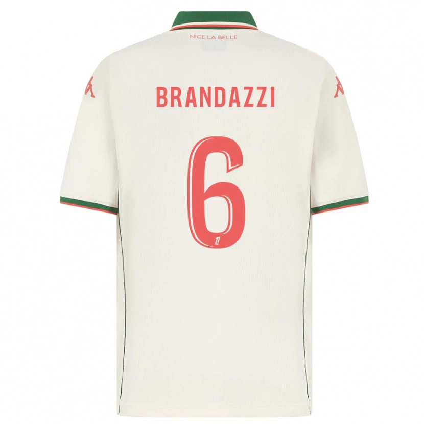 Danxen Męski Fiona Brandazzi #6 Biało-Zielony Wyjazdowa Koszulka 2025/26 Koszulki Klubowe