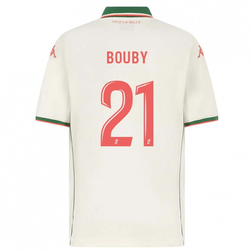 Danxen Męski Coline Bouby #21 Biało-Zielony Wyjazdowa Koszulka 2025/26 Koszulki Klubowe
