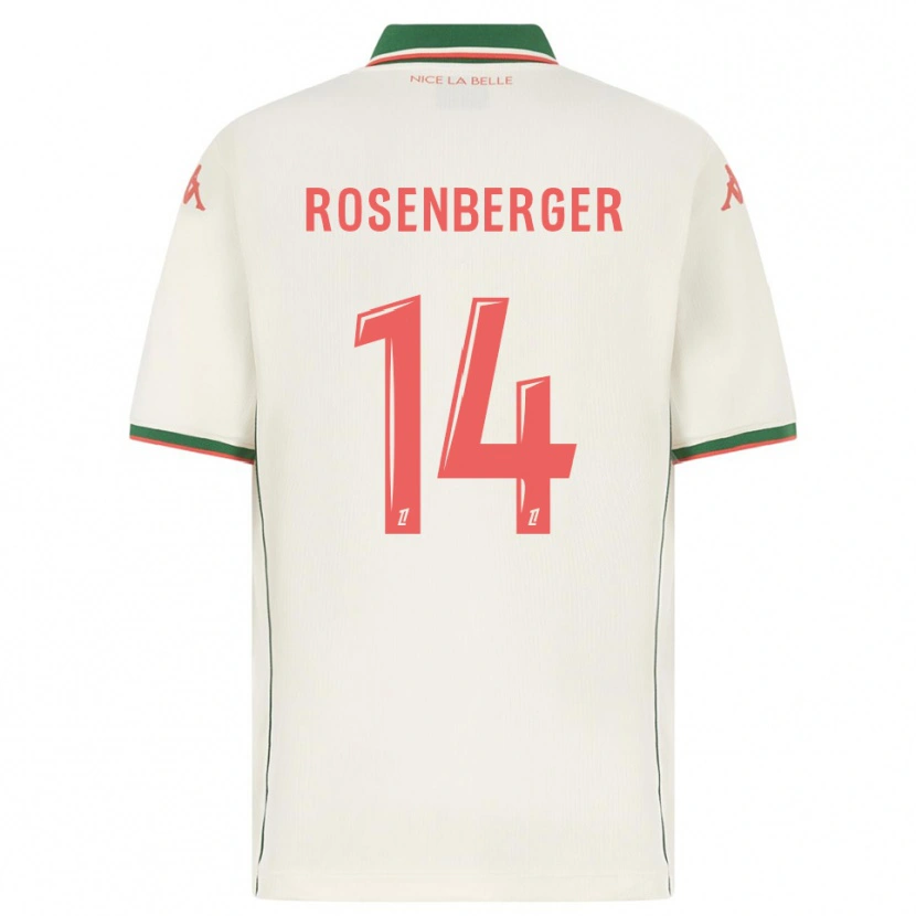 Danxen Męski Léa Rosenberger #14 Biało-Zielony Wyjazdowa Koszulka 2025/26 Koszulki Klubowe