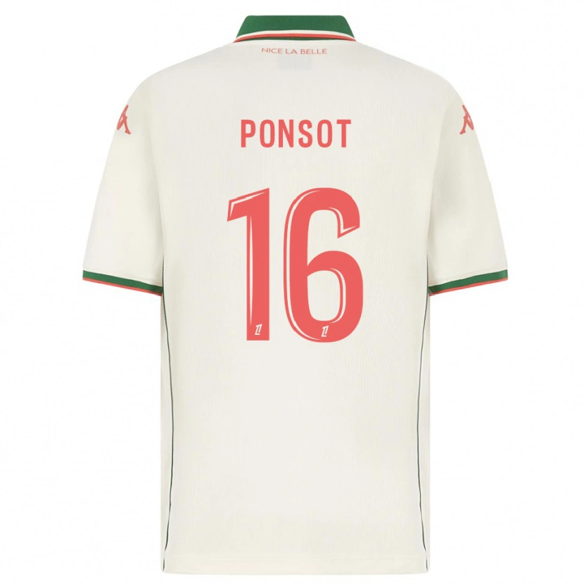 Danxen Męski Martin Ponsot #16 Biało-Zielony Wyjazdowa Koszulka 2025/26 Koszulki Klubowe
