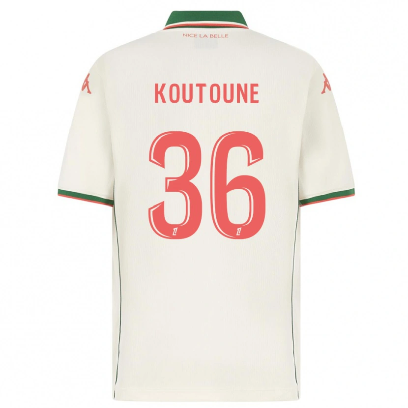 Danxen Męski Hamza Koutoune #36 Biało-Zielony Wyjazdowa Koszulka 2025/26 Koszulki Klubowe