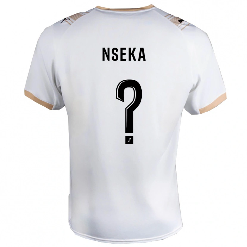 Danxen Męski Nelson Nseka #0 Biało-Czarny Wyjazdowa Koszulka 2025/26 Koszulki Klubowe