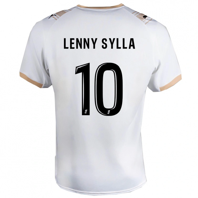 Danxen Męski Lenny Sylla #10 Biało-Czarny Wyjazdowa Koszulka 2025/26 Koszulki Klubowe