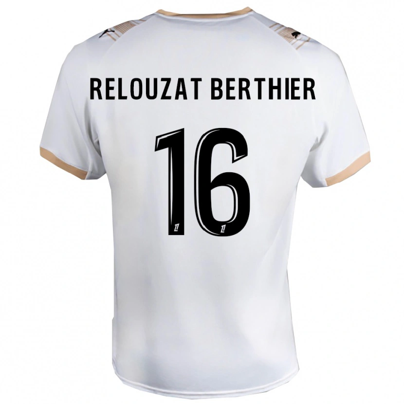 Danxen Męski Maxime Relouzat Berthier #16 Biało-Czarny Wyjazdowa Koszulka 2025/26 Koszulki Klubowe