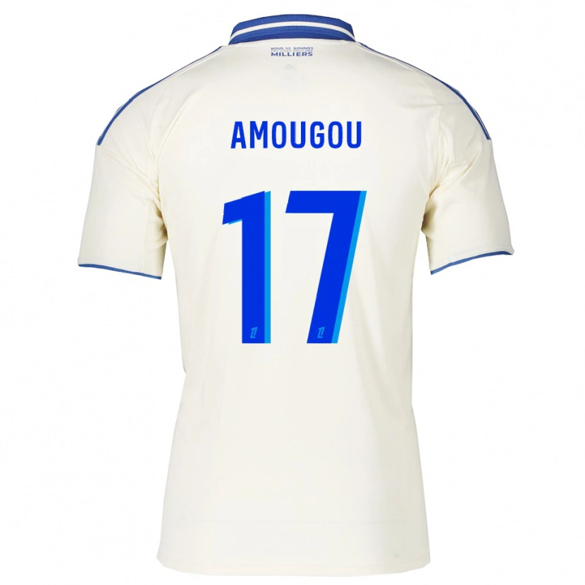 Danxen Męski Mathis Amougou #17 Szampańsko-Niebieski Wyjazdowa Koszulka 2025/26 Koszulki Klubowe
