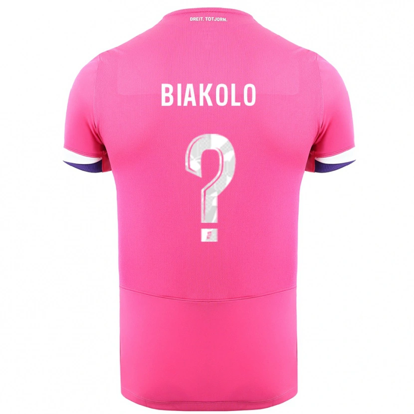 Danxen Męski Tony Biakolo #0 Różowo-Biały Wyjazdowa Koszulka 2025/26 Koszulki Klubowe