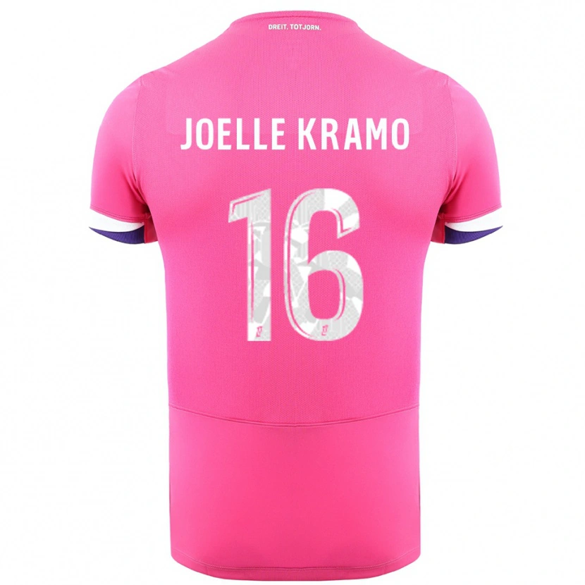 Danxen Męski Marie Joelle Kramo #16 Różowo-Biały Wyjazdowa Koszulka 2025/26 Koszulki Klubowe