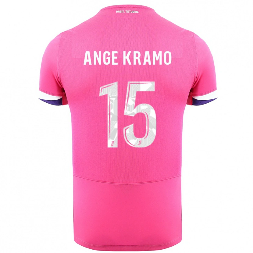 Danxen Męski Marie Ange Kramo #15 Różowo-Biały Wyjazdowa Koszulka 2025/26 Koszulki Klubowe