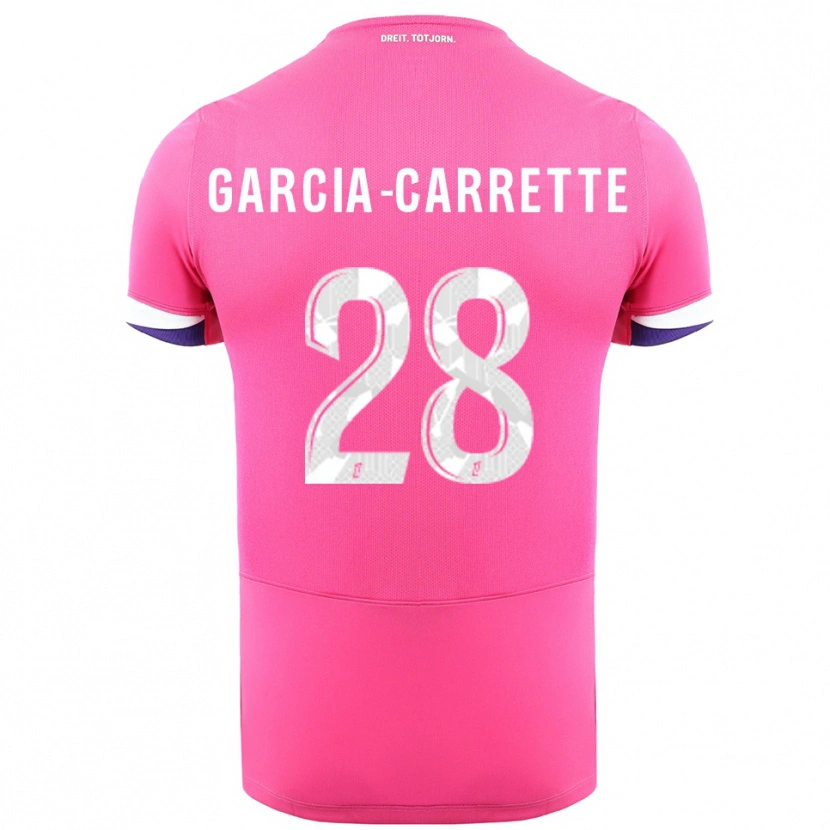Danxen Męski Hortense Garcia-Carrette #28 Różowo-Biały Wyjazdowa Koszulka 2025/26 Koszulki Klubowe